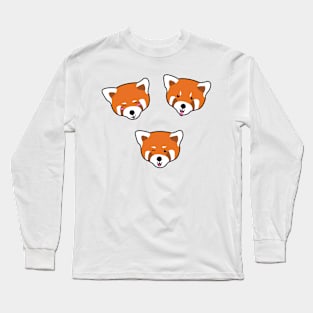 Cheeky Little Red Panda Adorable Collection Long Sleeve T-Shirt